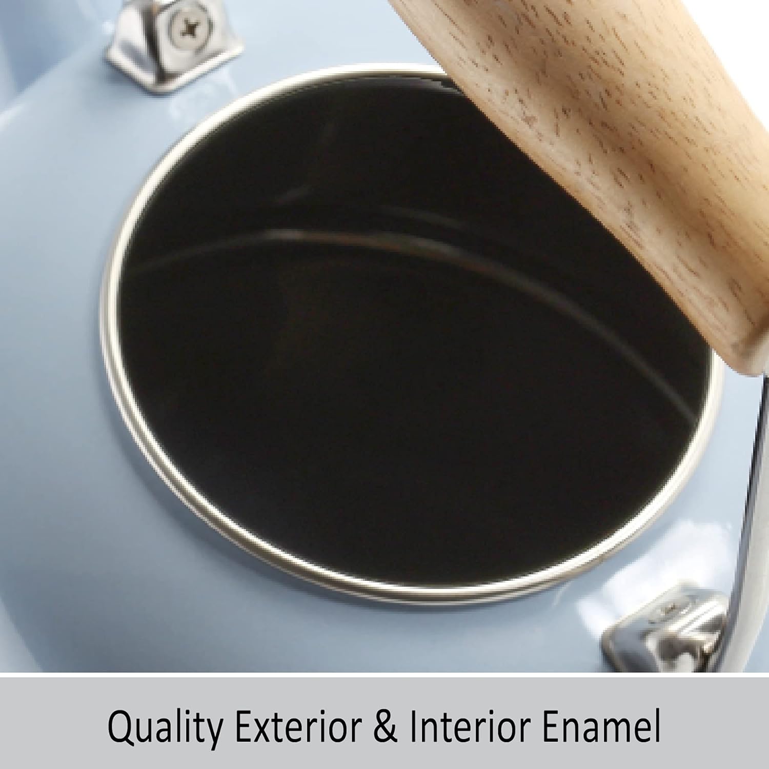Chantal SVEN Enamel on Steel Whistling Teakettle - 1.4 quarts - Glacier Blue