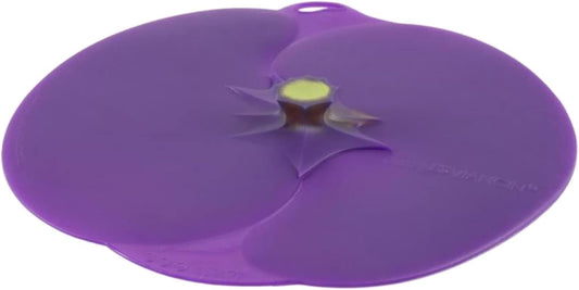 Charles Viancin Eggplant Silicone Lid - 8''/20cm - Airtight Seal - BPA-Free - Oven, Microwave, Freezer, Stovetop, Dishwasher Safe
