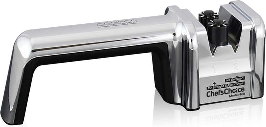 Chef'sChoice 4609700 Knife Sharpener - 2-Stage Metallic Sharpener for Chefs