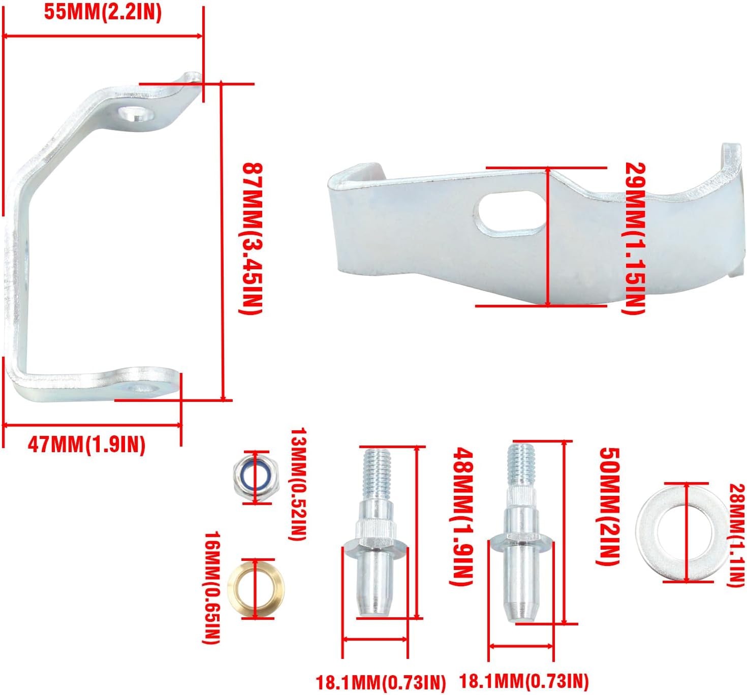 Chevrolet Silverado GMC Sierra Yukon Cadillac 1999-2007 Front Driver Side Door Hinge Pin Bushing Kit (Pair)