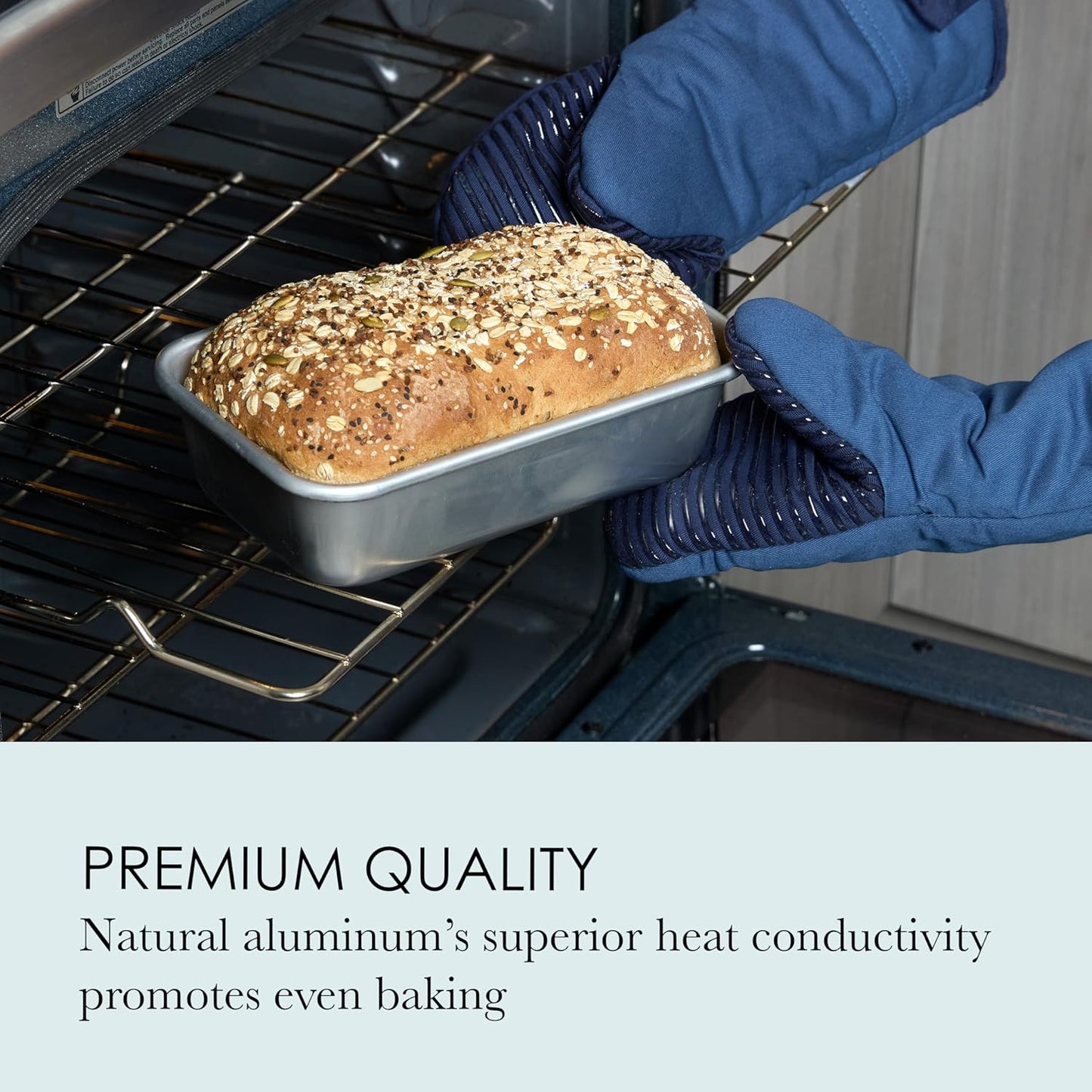 Chicago Metallic 9x5 Loaf Pan - Recycled Aluminum, Ideal for Everyday & Small Batch Baking