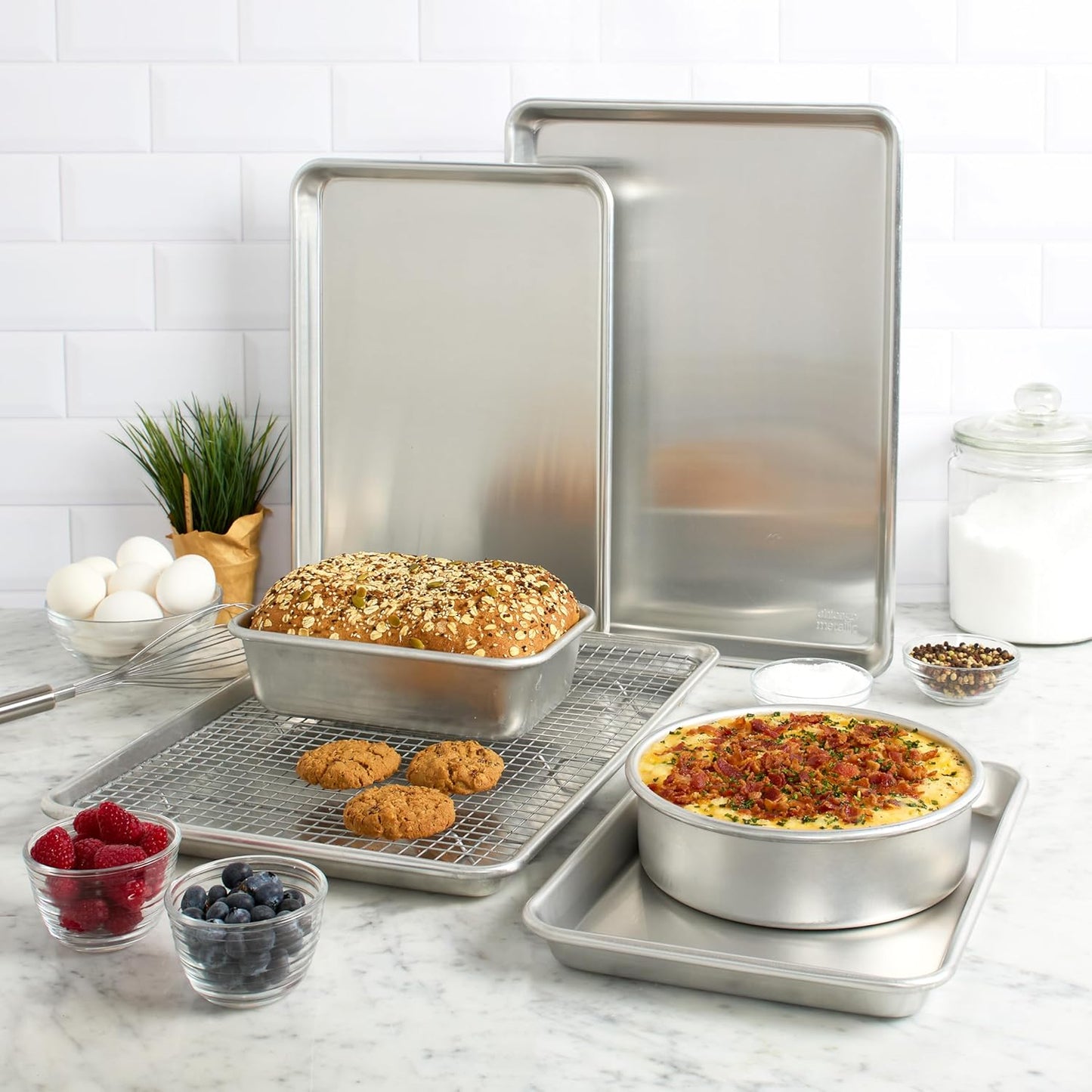 Chicago Metallic 9x5 Loaf Pan - Recycled Aluminum, Ideal for Everyday & Small Batch Baking