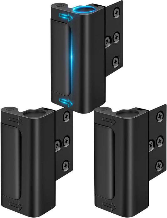 Child Proof Door Lock for Front Door - High Security Door Reinforcement Lock for Kids Safety - Withstands 800 lbs - Top Flip Latch for Inward Swinging Doors