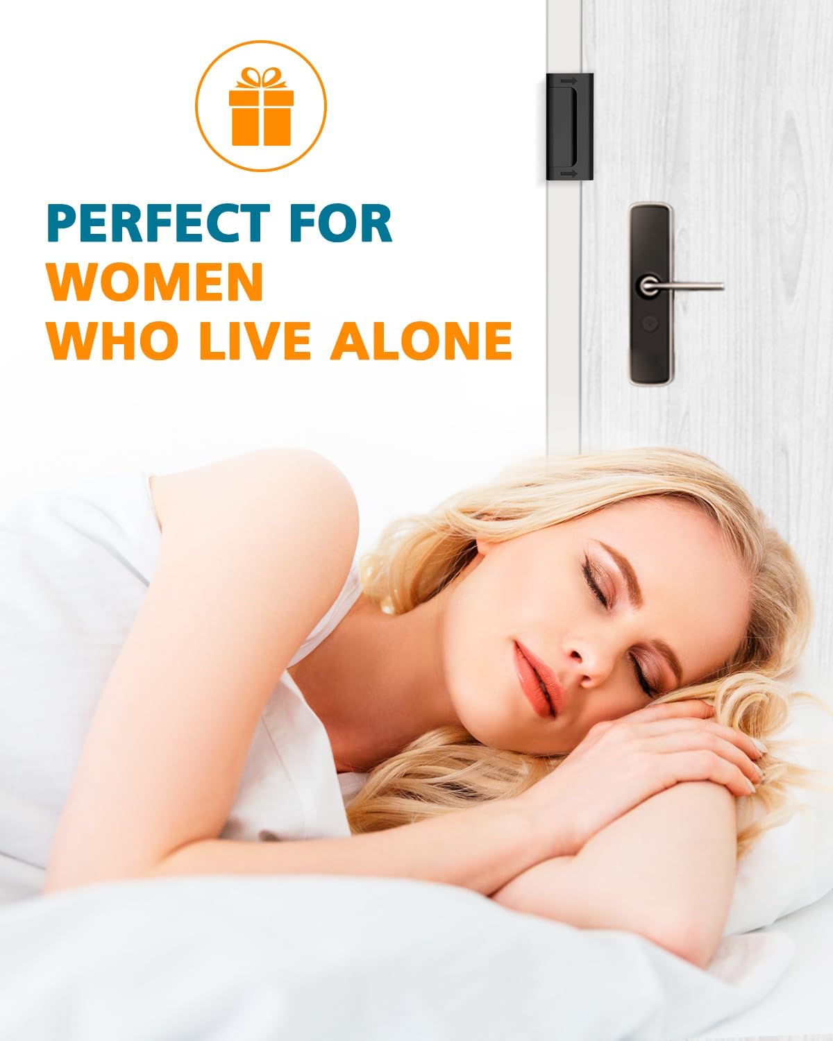 Child Proof Door Lock for Front Door - High Security Door Reinforcement Lock for Kids Safety - Withstands 800 lbs - Top Flip Latch for Inward Swinging Doors