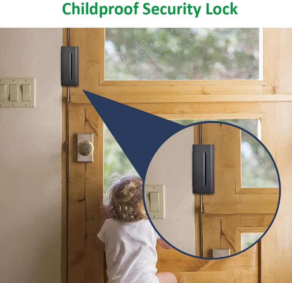 Child Proof Home Security Door Lock - 800lbs Metal Reinforcement Latch for Interior Doors