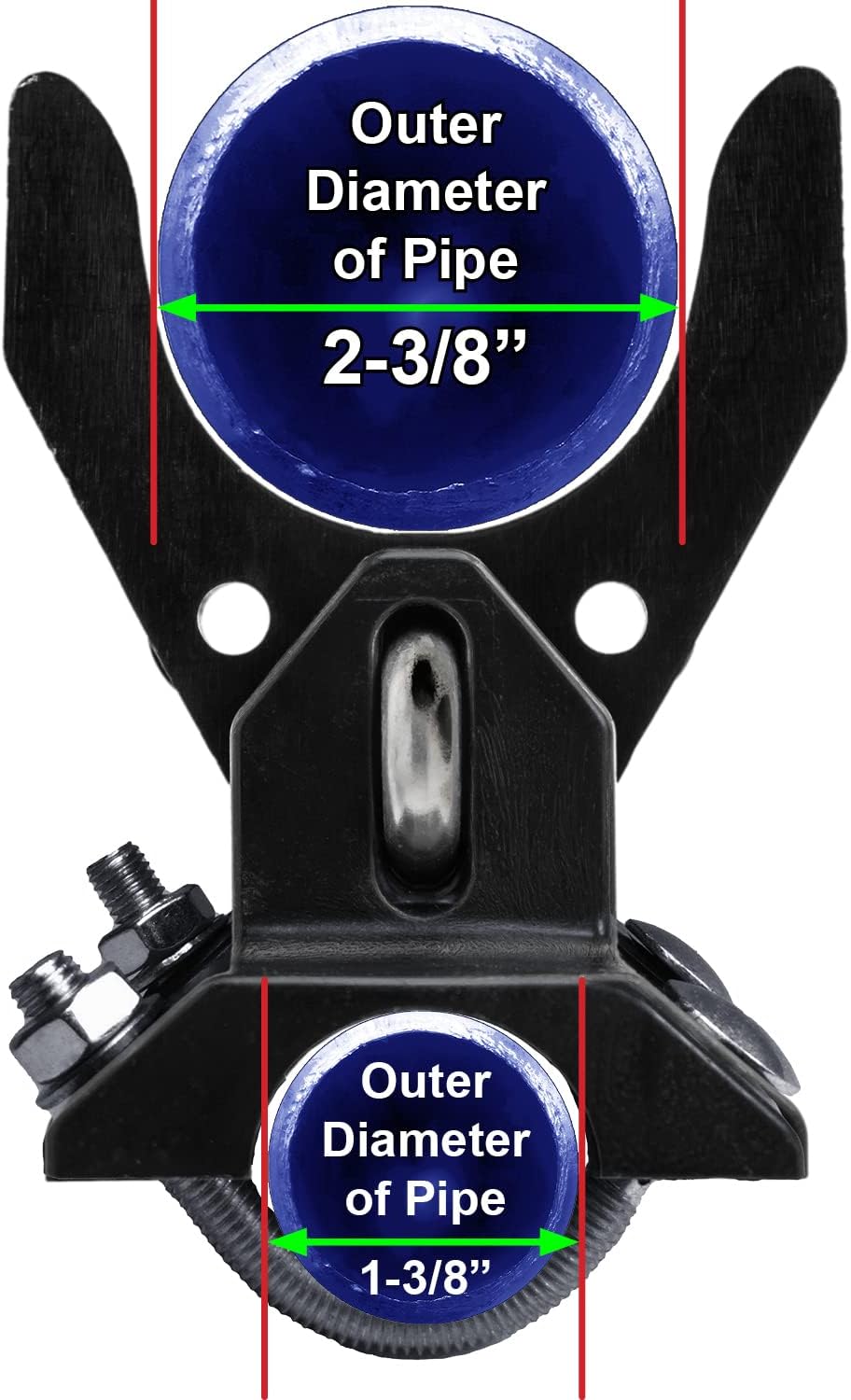 Child Safety Push Style Pool Gate Latch for 1-3/8" Gate Frames and 2-3/8" Gate Posts