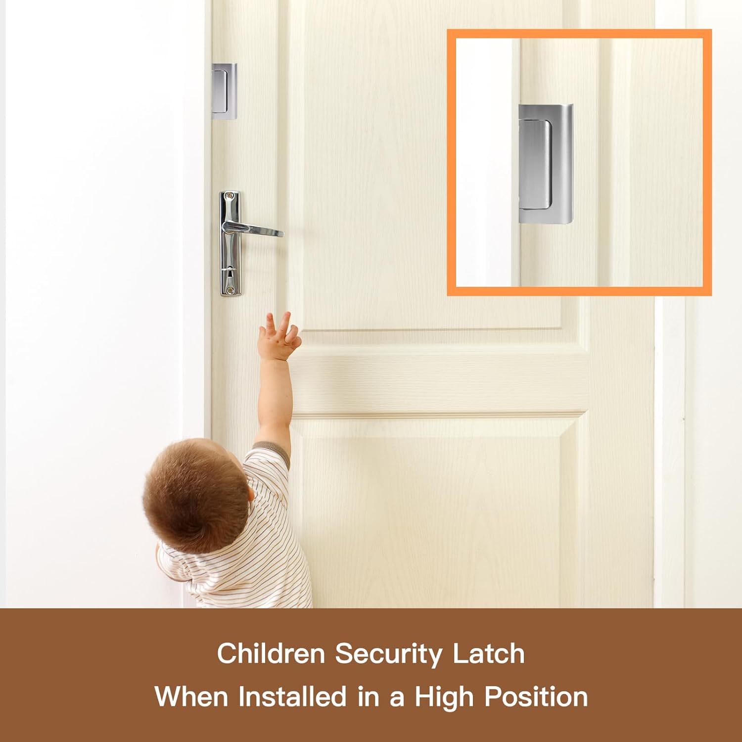 Childproof AWDIA Home Security Door Lock for Inward Swinging Door - White, 3 Pack - Prevent Unauthorized Entry & Ensure Kids Safety