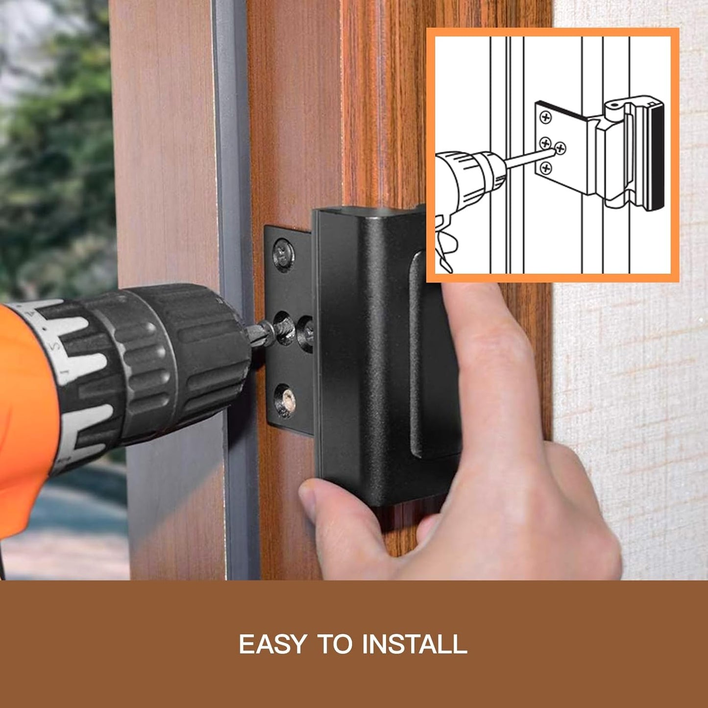 Childproof AWDIA Home Security Door Lock for Inward Swinging Door - White, 3 Pack - Prevent Unauthorized Entry & Ensure Kids Safety