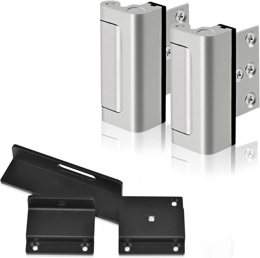 Childproof Door Reinforcement Lock for Home Security - 7.0" Flip Gate Latch with Padlock Hole - Aluminum Alloy Adjustable Latch for Fence