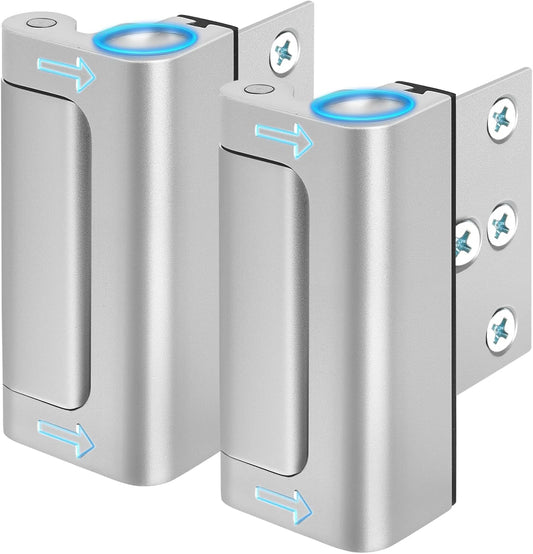 Childproof Front Door Security Lock - High Strength Door Reinforcement Lock for Kids Safety - CRANACH Home Security Door Latch - Withstands 800lbs - Flip Door Guardian for Inward Swinging Doors