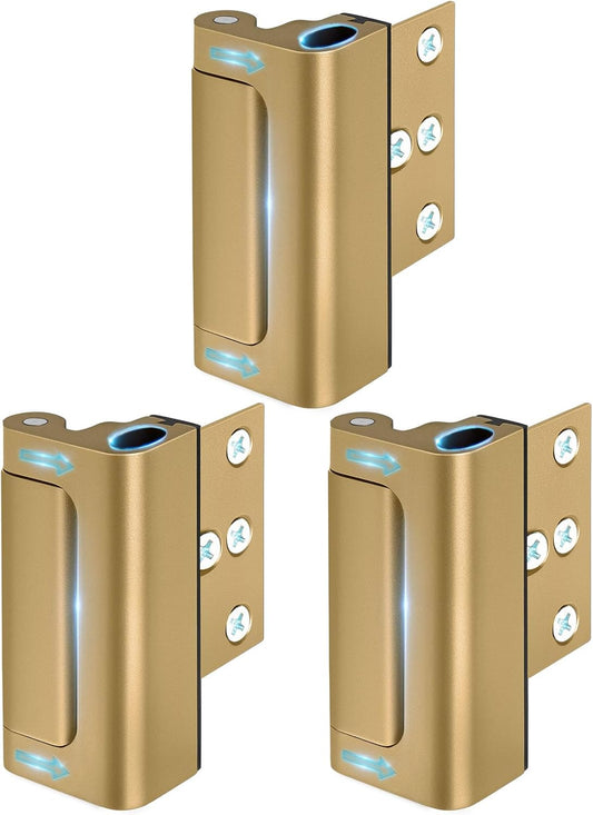 Childproof Home Security Door Lock for Top Front Doors - Reinforcement Latch with 800lbs Strength - Swing Inward Metal Night Locks