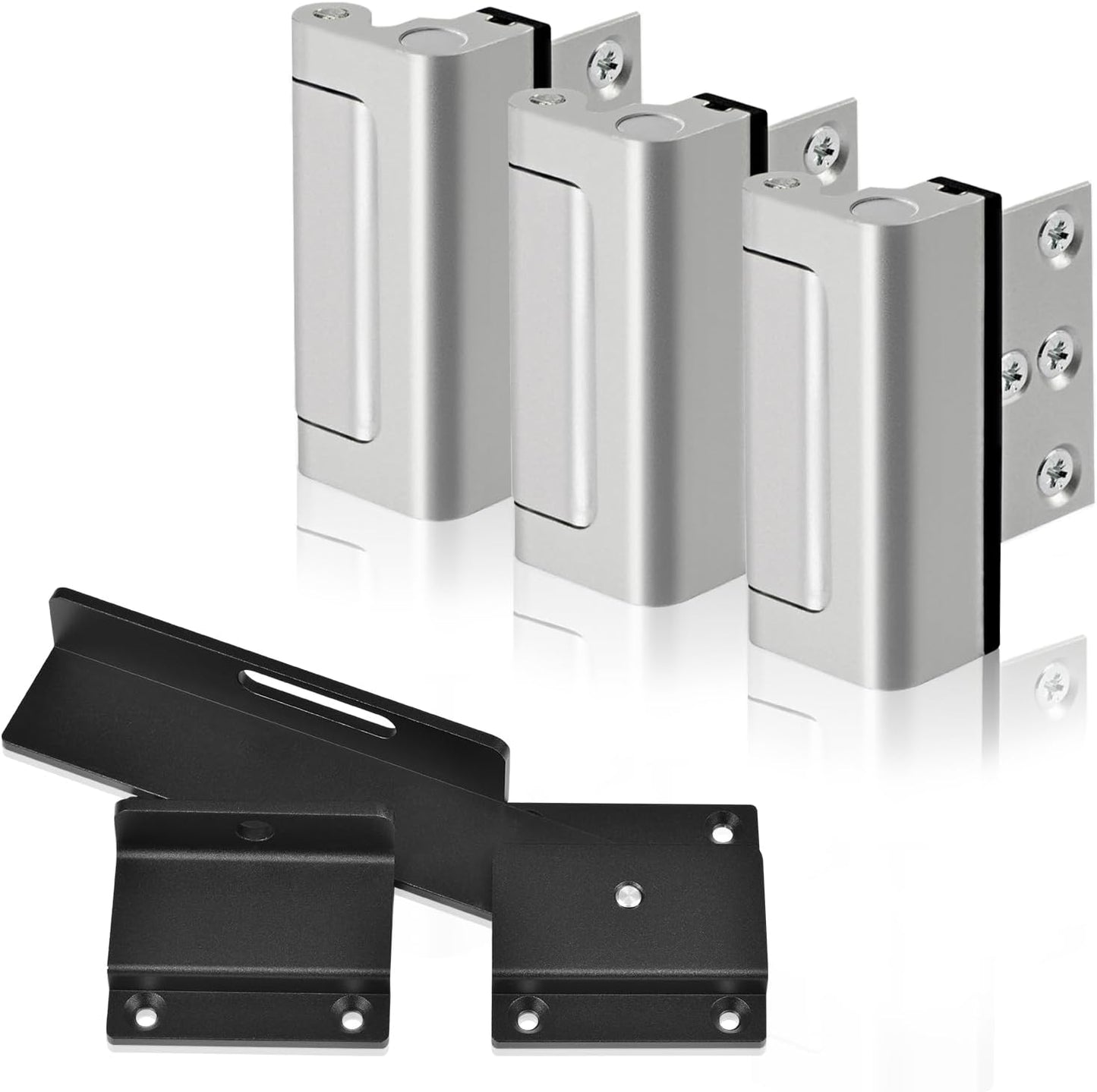 Childproof Home Security Door Reinforcement Lock - 7.0" Flip Gate Latch with Padlock Hole, Adjustable Aluminum Alloy Door Latch for Fence. Prevent Unauthorized Entry and Add Security to Your Home!