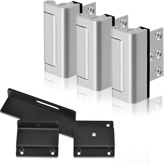 Childproof Home Security Door Reinforcement Lock - 7.0" Flip Gate Latch with Padlock Hole, Adjustable Aluminum Alloy Door Latch for Fence. Prevent Unauthorized Entry and Add Security to Your Home!
