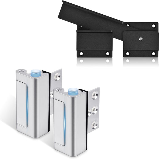 Childproof Home Security Door Reinforcement Lock with Padlock Hole - 3.5mm Aluminum Alloy Flip Gate Latch for Outdoor Wooden Fence, Barn Door, Shed