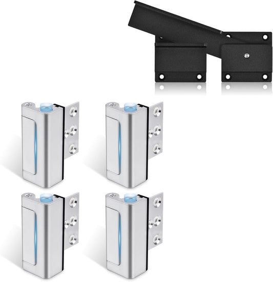 Childproof Home Security Door Reinforcement Lock with Padlock Hole - 3.5mm Aluminum Alloy Flip Gate Latch for Outdoor Fence, Barn, Shed