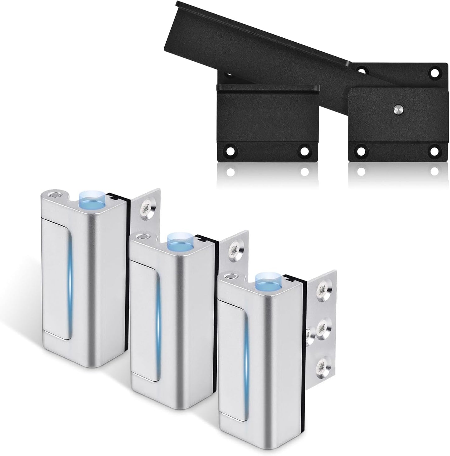 Childproof Safety Door Lock Latch Stopper with Padlock Hole for Outdoor Wooden Fence, Barn Door, and Shed - 3.5mm Aluminum Alloy Flip Gate Latch Lock by Steinwhale