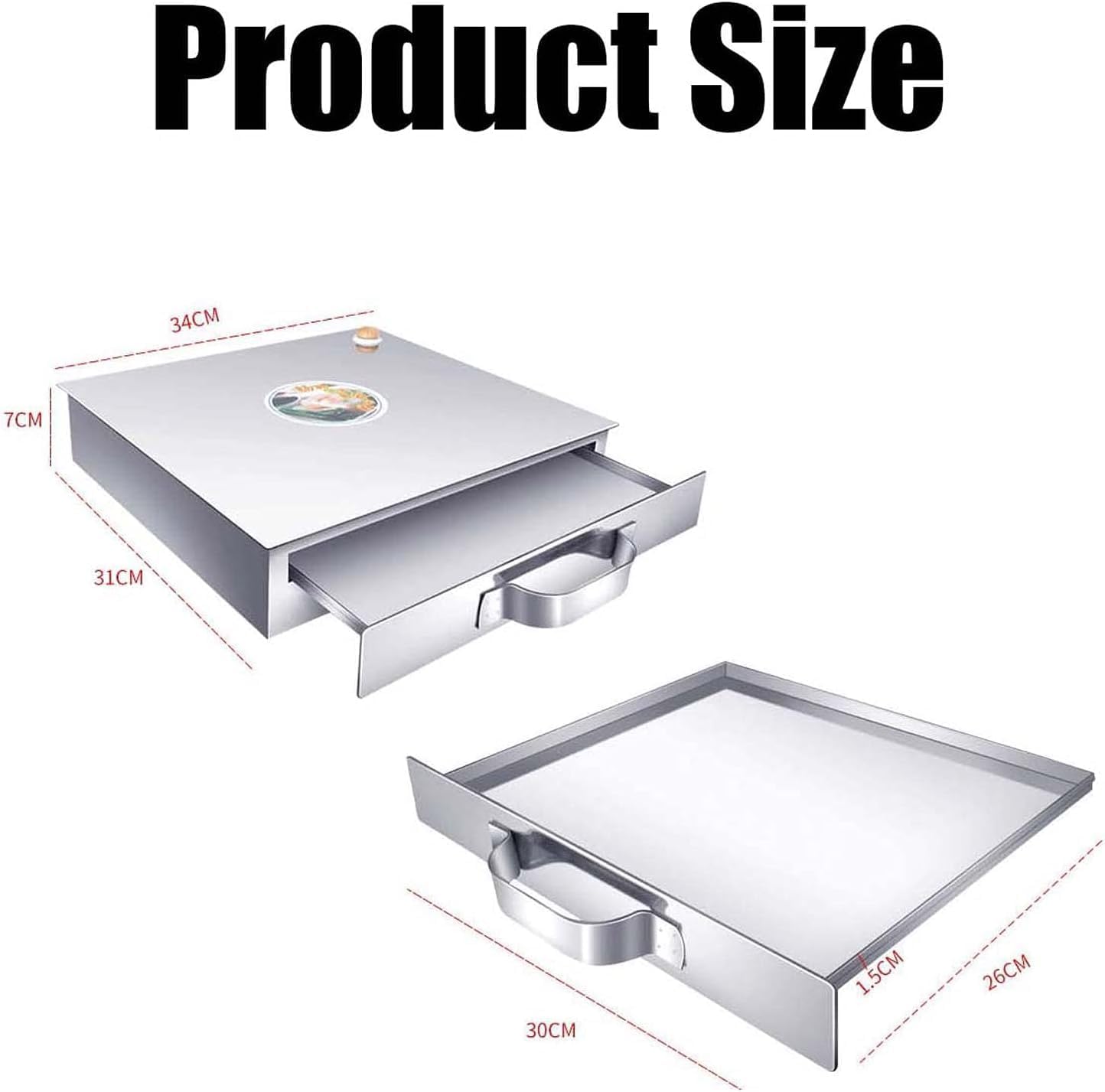 Chinese Rice Noodle Roll Steamer with Extra Tray - 304 Stainless Steel Square Tier for Guangdong Recipes - Tier 1 Cookware