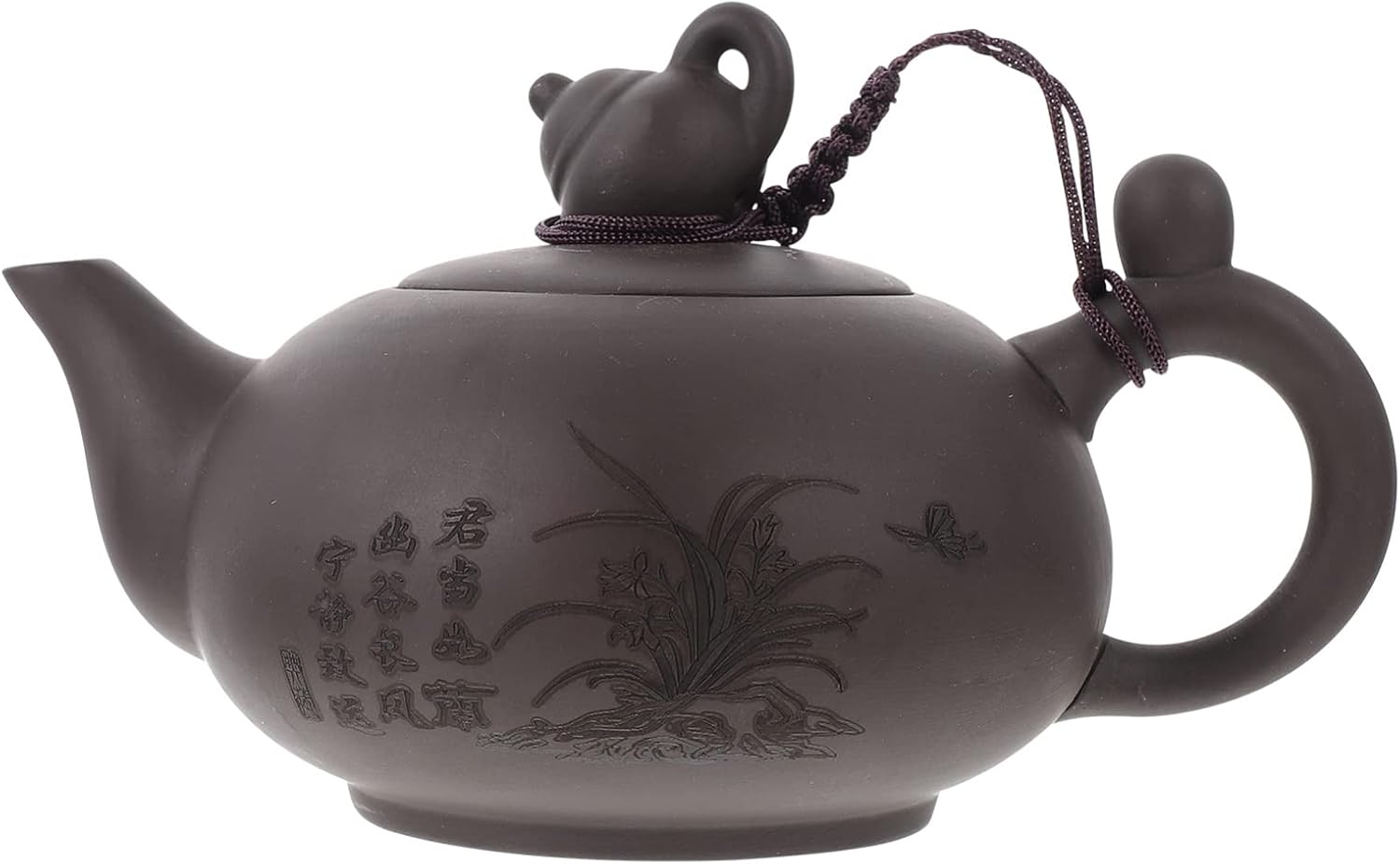 Chinese Yixing Purple Clay Teapot - Traditional Zisha Clay Kettle for Loose Puer Tea - VOSAREA Gongfu Cha Pot