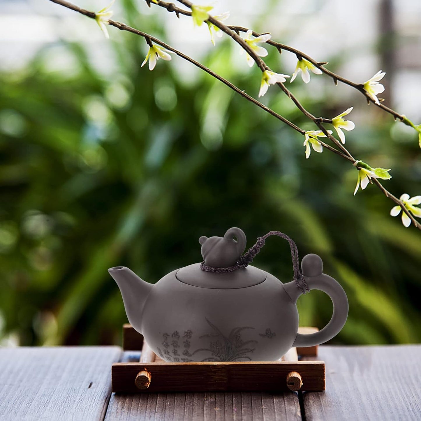 Chinese Yixing Purple Clay Teapot - Traditional Zisha Clay Kettle for Loose Puer Tea - VOSAREA Gongfu Cha Pot