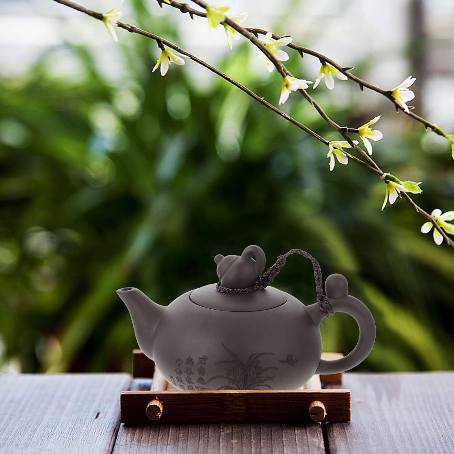 Chinese Yixing Purple Clay Teapot - Traditional Zisha Clay Kettle for Loose Puer Tea - VOSAREA Gongfu Cha Pot