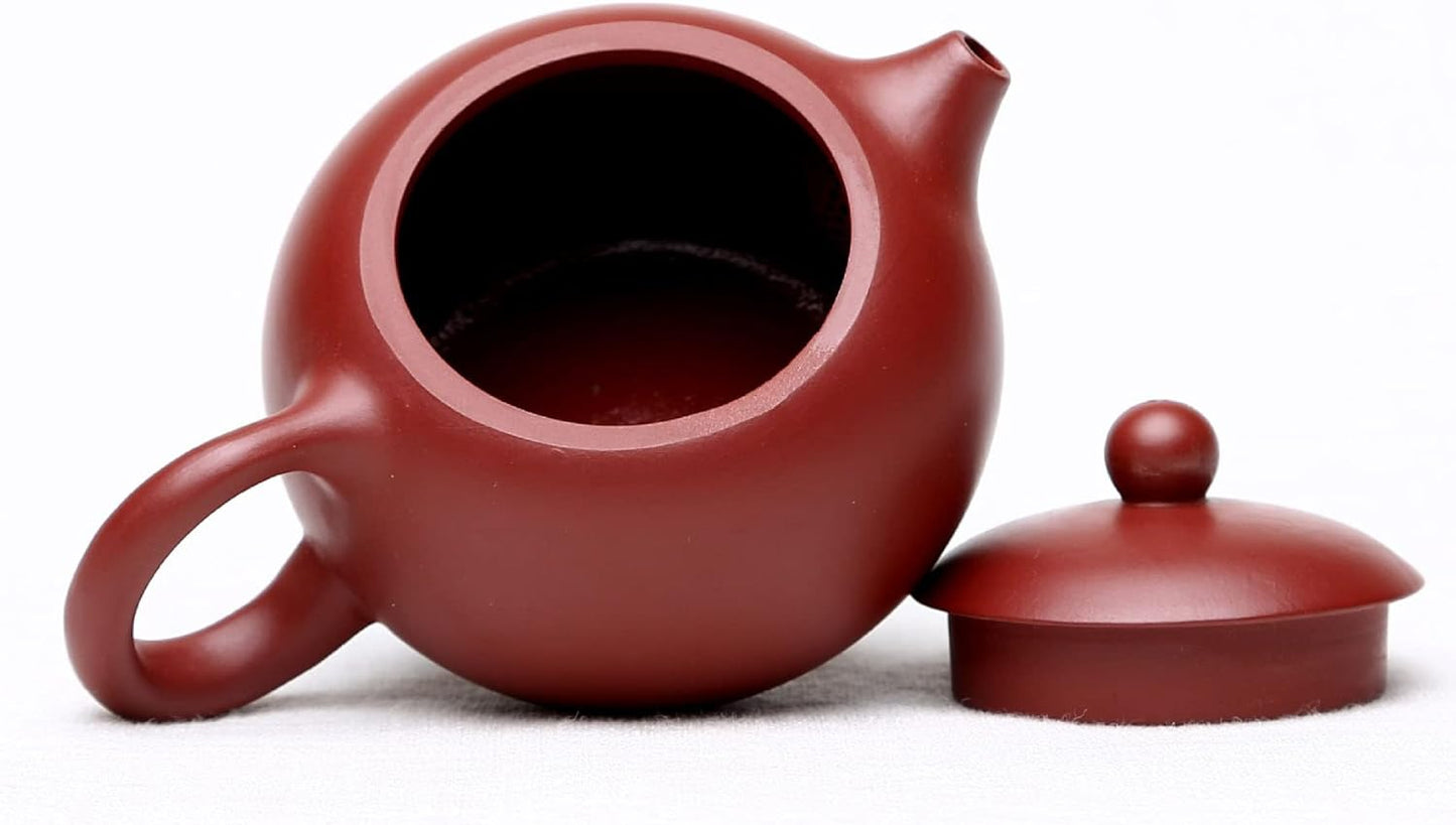 Chinese Zisha Clay Red Teapot for Loose Gongfu Tea - YXHUPOT Dahongpao Xishi Teapot (Medium Red)