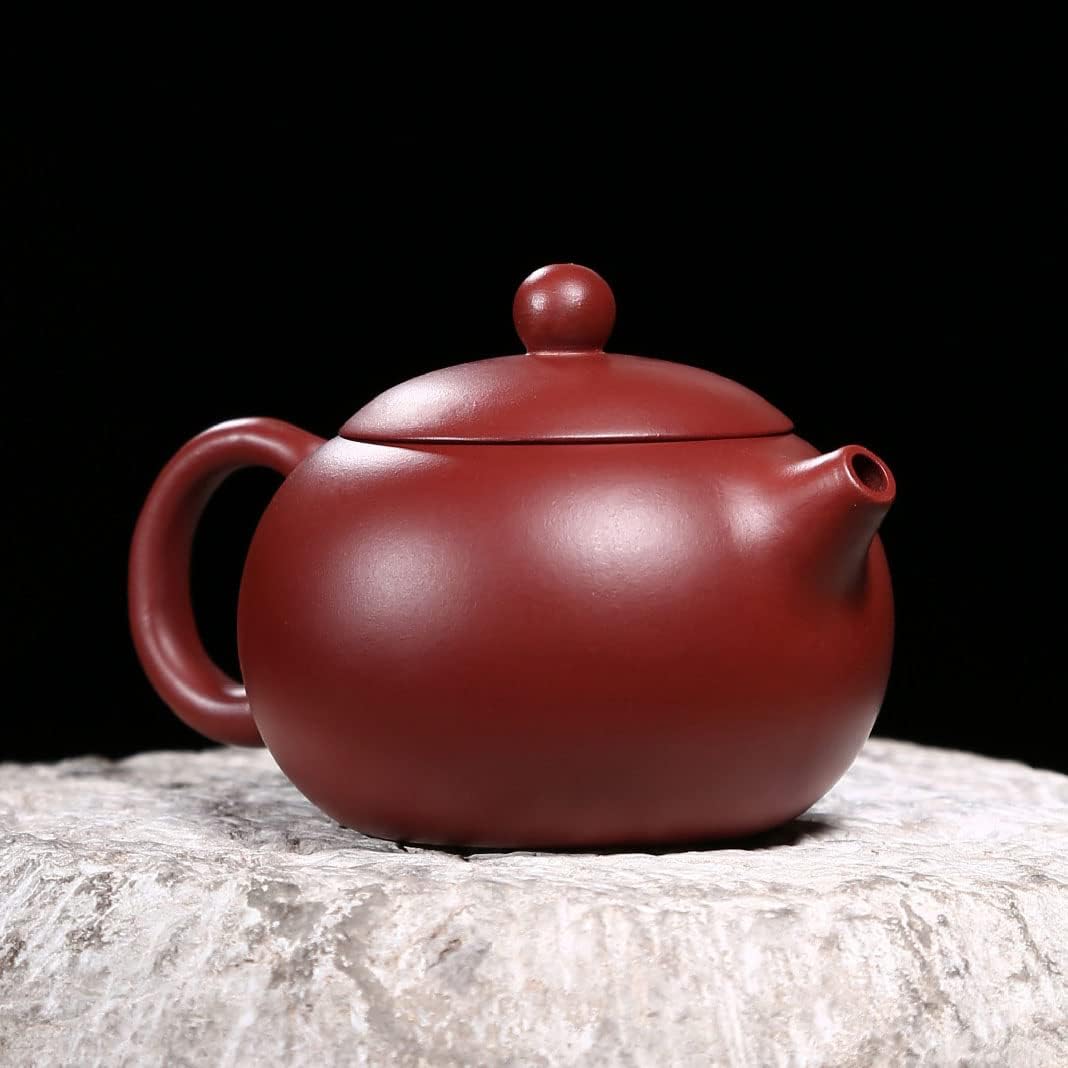 Chinese Zisha Clay Red Teapot for Loose Gongfu Tea - YXHUPOT Dahongpao Xishi Teapot (Medium Red)