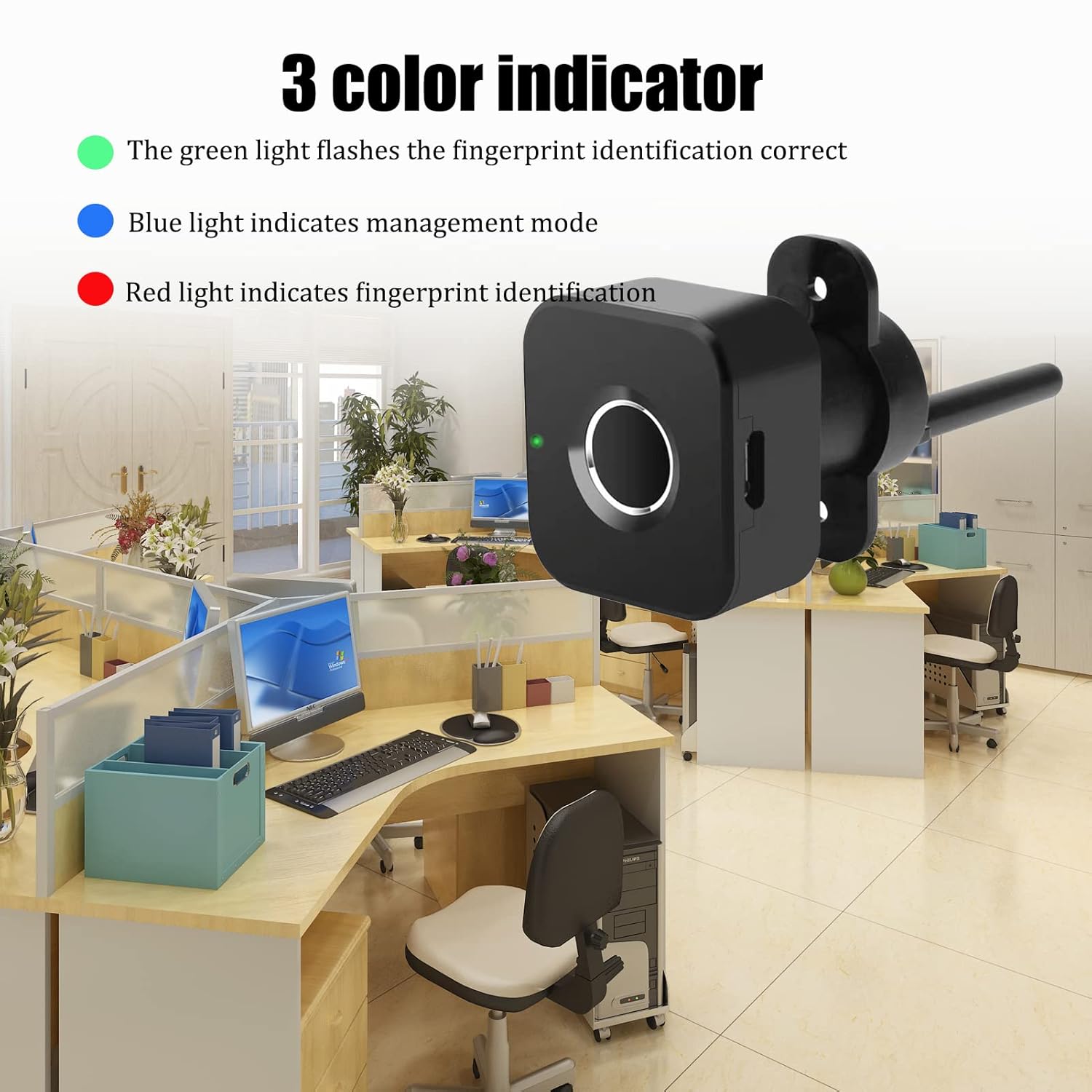 Ciglow Mini Smart Fingerprint Lock for Drawers & Cabinets - USB Rechargeable, 360° Recognition, Store 20 Fingerprints, Energy Efficient