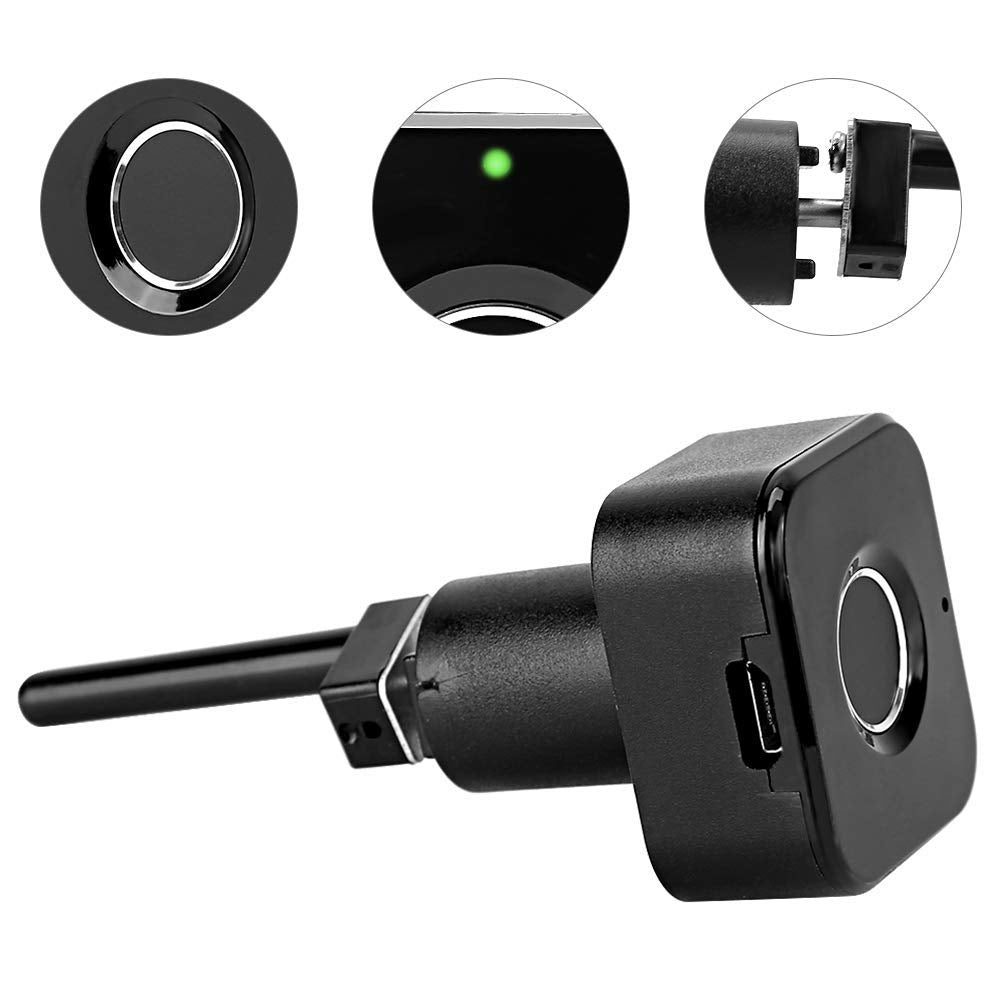 Ciglow Mini Smart Fingerprint Lock for Drawers & Cabinets - USB Rechargeable, 360° Recognition, Store 20 Fingerprints, Energy Efficient