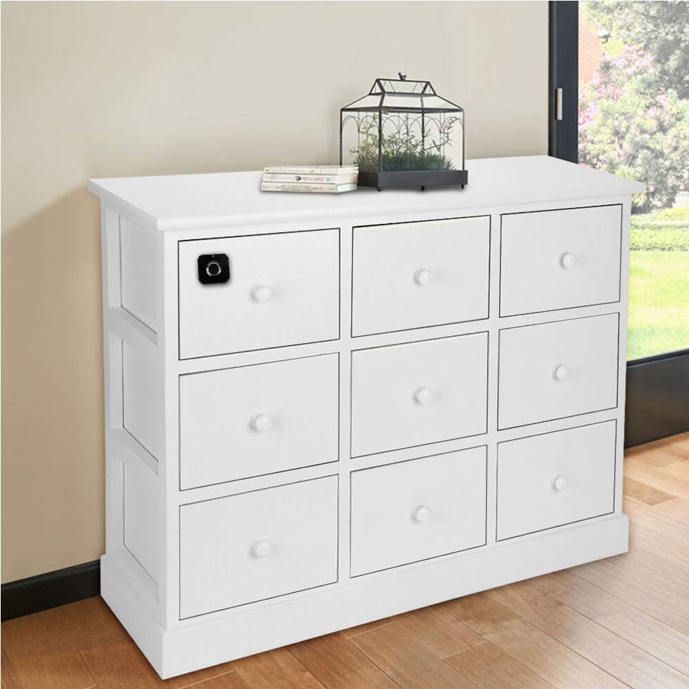 Ciglow Mini Smart Fingerprint Lock for Drawers & Cabinets - USB Rechargeable, 360° Recognition, Store 20 Fingerprints, Energy Efficient