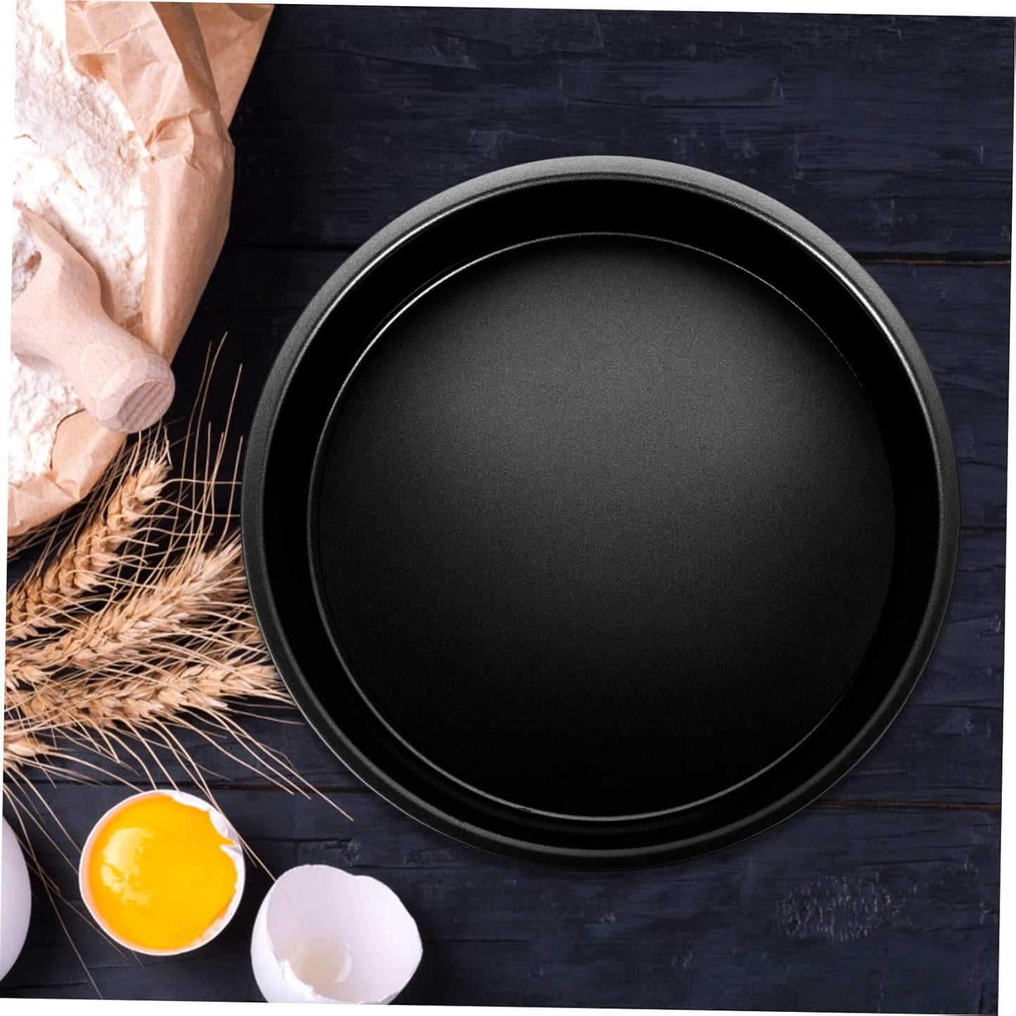 Circle Carbon Steel Cake Mold for Pizza Oven, Nonstick Bakeware Pastry Tools - Cheese Baking Pan Tart Pans Mould & Cheesecake