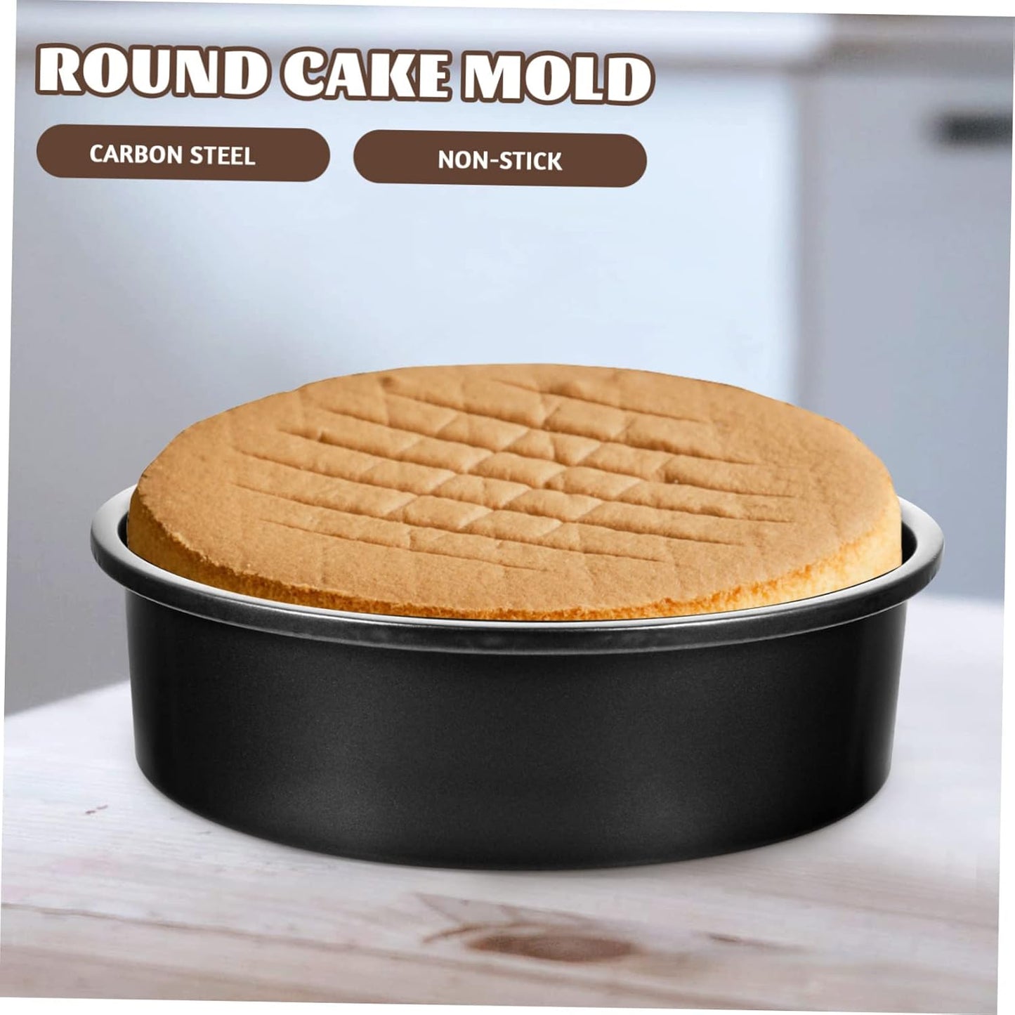 Circle Carbon Steel Cake Mold for Pizza Oven, Nonstick Bakeware Pastry Tools - Cheese Baking Pan Tart Pans Mould & Cheesecake