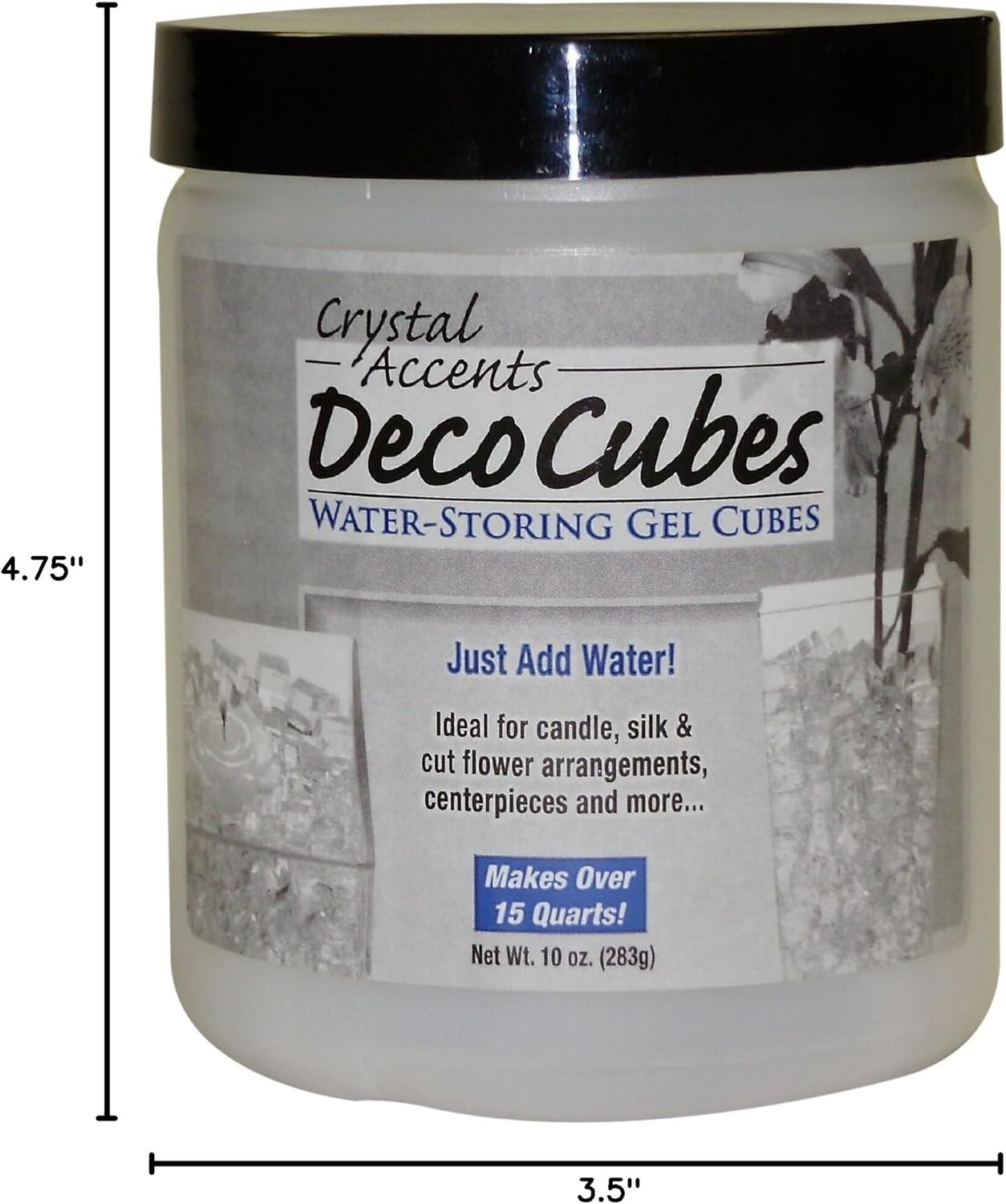 Clear 10 oz Jar from Deco Cubes - DC-C10 for Crafting and Storage