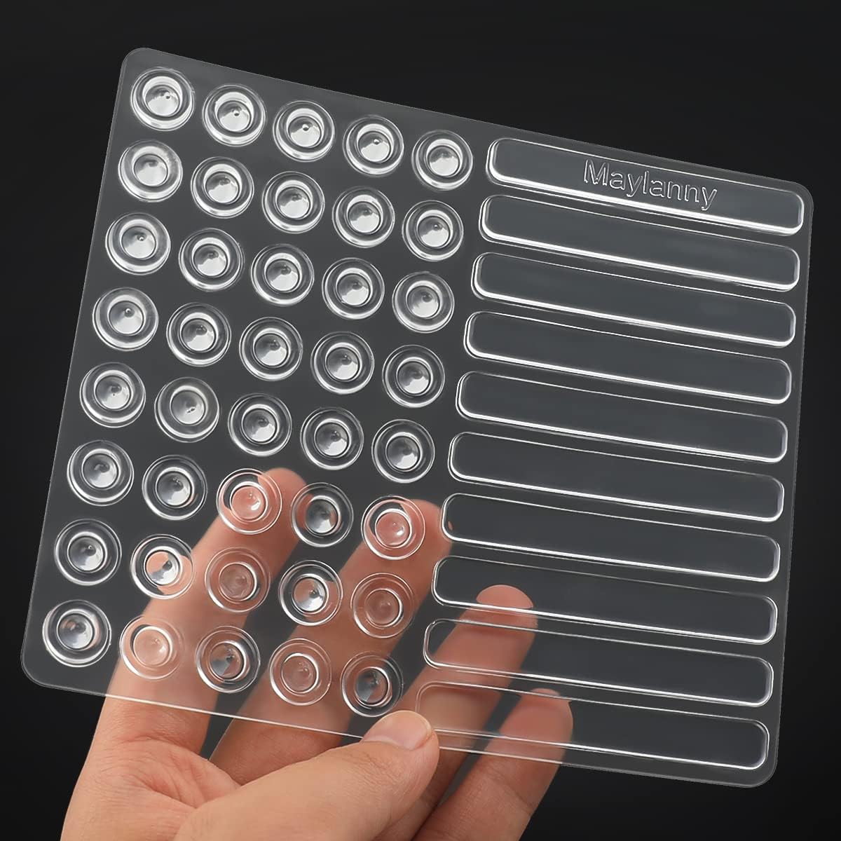 Clear Cabinet Door Bumpers Set - Soft Close Cushion Pads, Anti Slip Glass Table Top Pads, Self Adhesive Rubber Strips - Round & Rectangular Shapes, 50 PCS