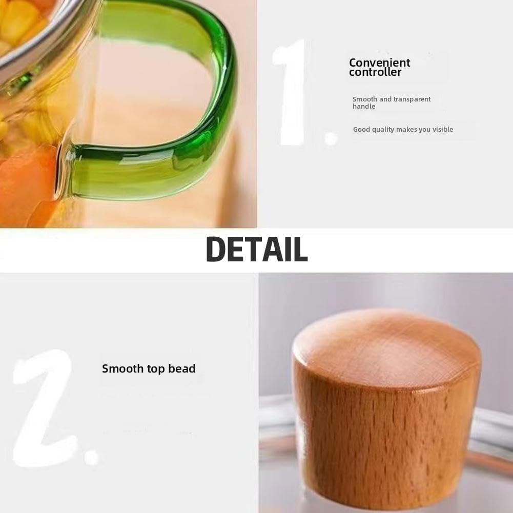 Clear Glass Cooking Pot Set with Lid, Microwavable & Heat Resistant - Borosilicate Glass Cookware for Stovetop & Soup Making