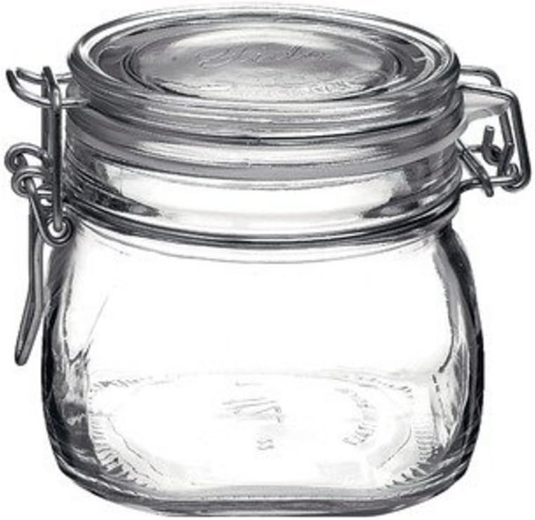 Clear Glass Storage Jars, 17.5 Ounce - Bormioli Rocco Fido