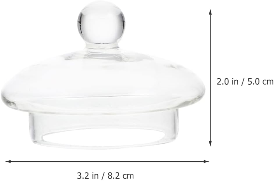 Clear Glass Teapot Lid Replacement Set - 3 Pieces 8.2cm Flower Cover for Tea Kettle - Tea Pot Accessories