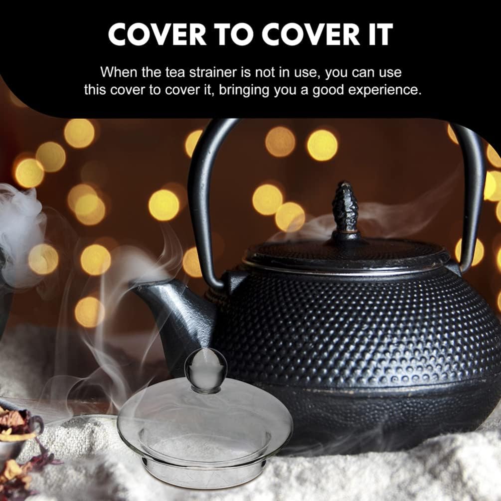 Clear Glass Teapot Lid Replacement Set - 3 Pieces 8.2cm Flower Cover for Tea Kettle - Tea Pot Accessories