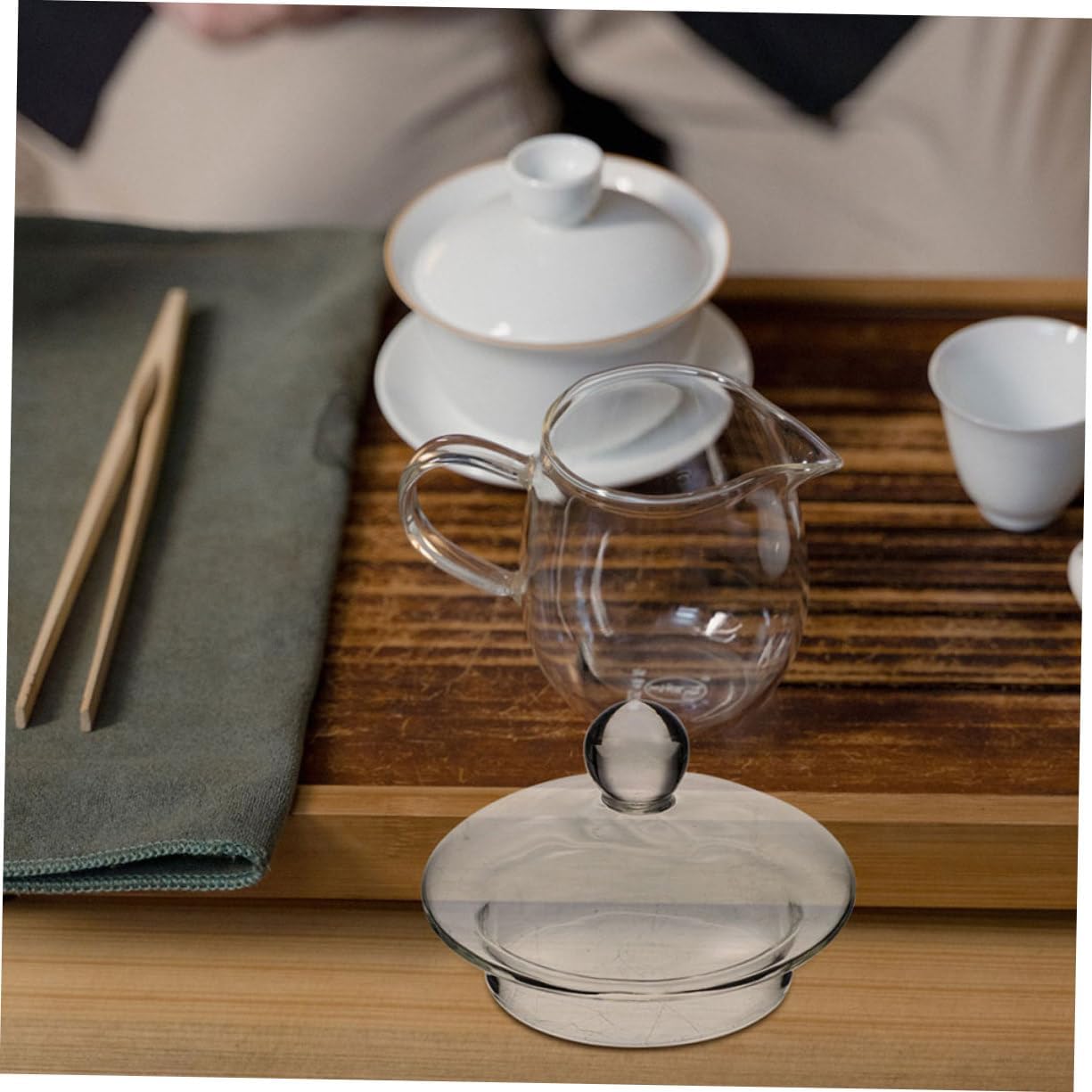 Clear Glass Teapot Replacement Lid with Strainer Cover - 1000ml Teapot Accessories for Home Kitchen