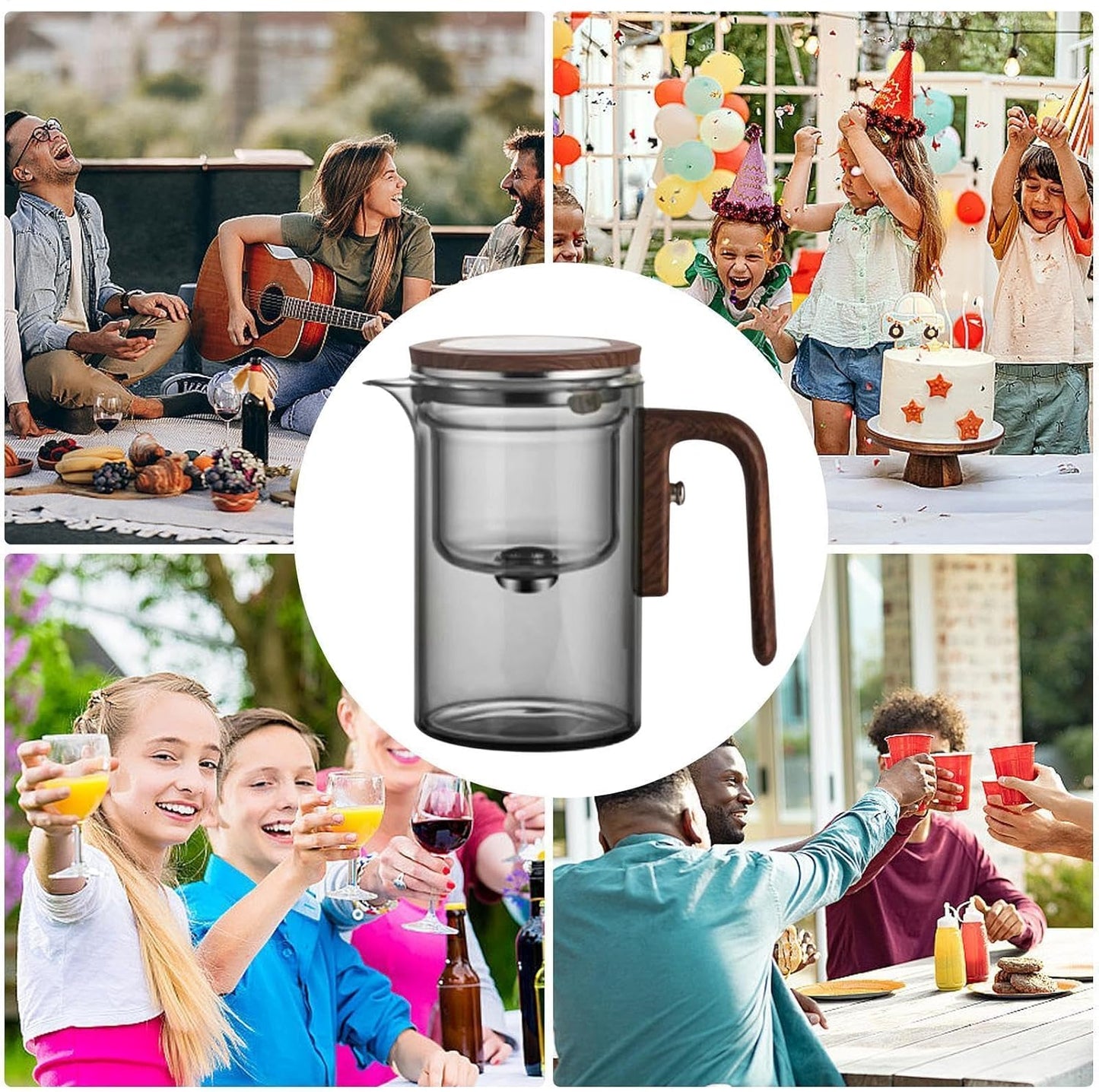 Clear Glass Teapot with Infuser - 600ml Tea Kettle for Loose Leaf Tea Brewing in Home, Restaurant, Tea Room