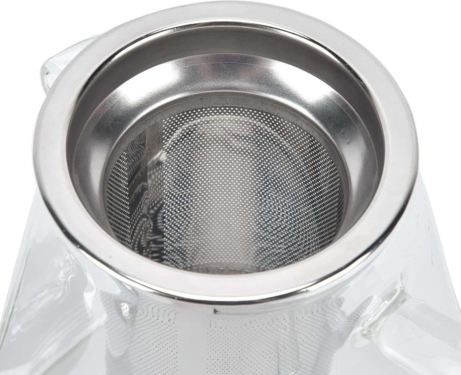 Clear Glass Teapot with Removable Stainless Steel Infuser for Loose Tea - 750ml/25.4oz - Ideal for Home or Office