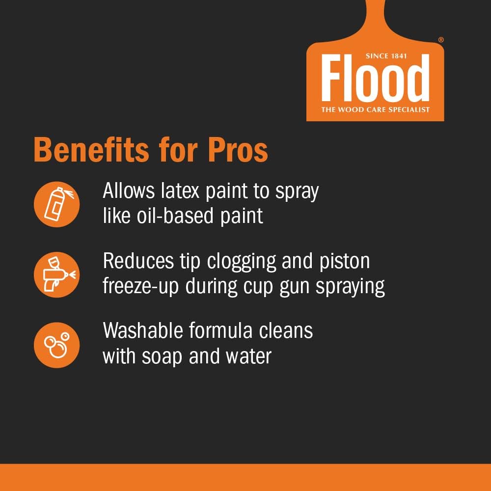 Clear Latex Paint Additive - Flood Floetrol 1 Quart - Enhances Flow and Finish