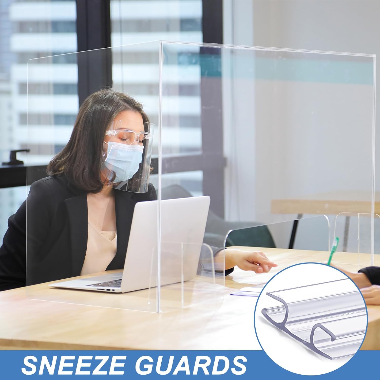 Clear PVC Living Hinge for Golf Cart Windshield & Drum Shield - Cuttable 48 Inch Maasechs 1 Pack