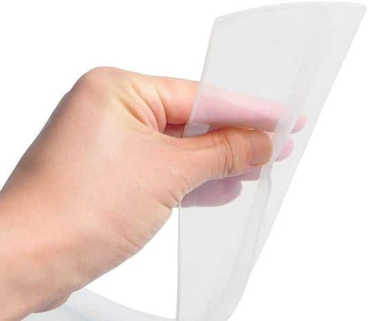 Clear Silicone Kitchen Counter Gap Covers - Set of 2 (21 Inches) - Anti-Slip Filler Seals Spills Between Counter, Stovetop, Oven, Washer - Gosmol