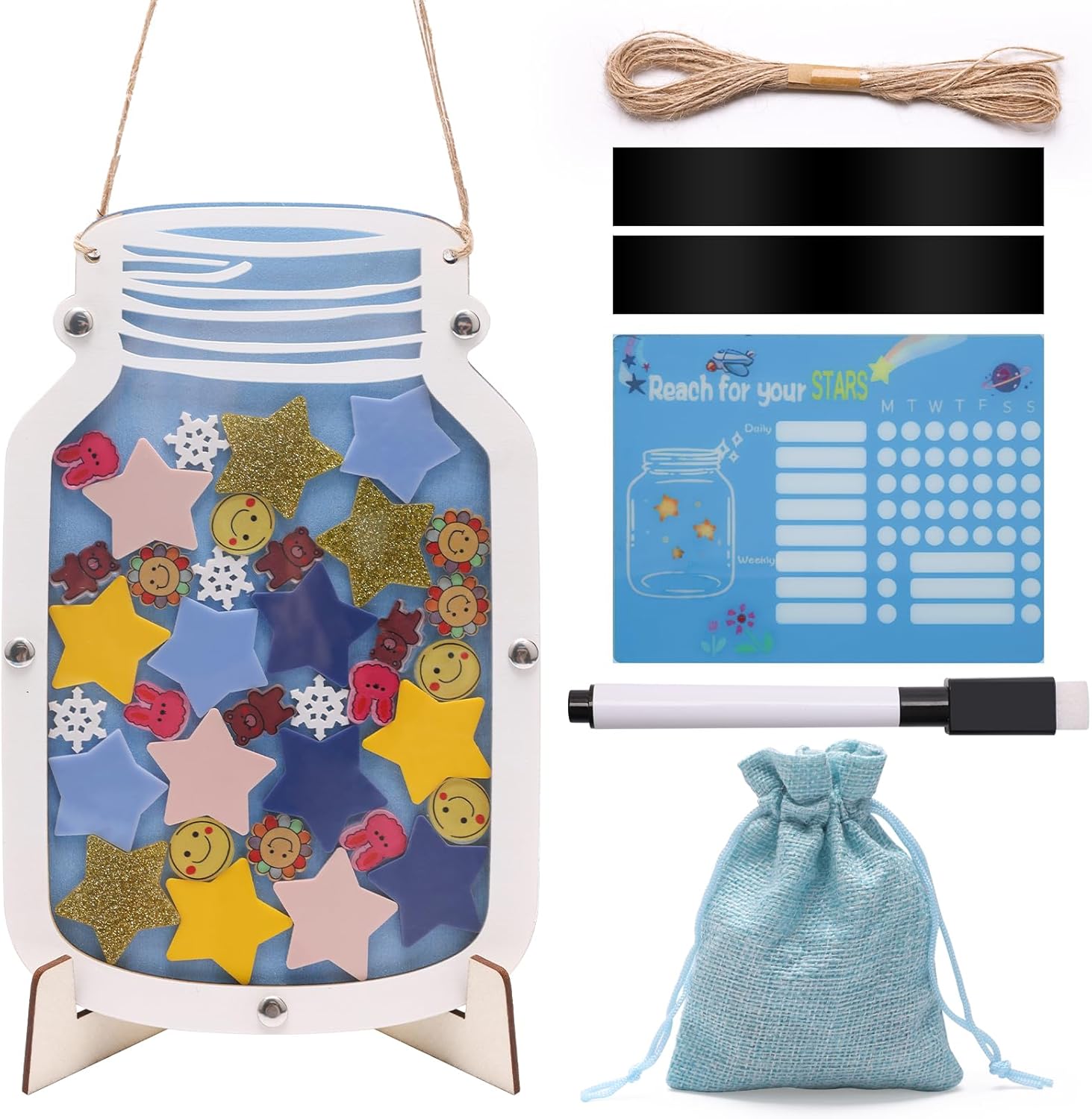 COITEK Magnetic Reward Star Incentive Jar for Classroom Management and Behavior Chart