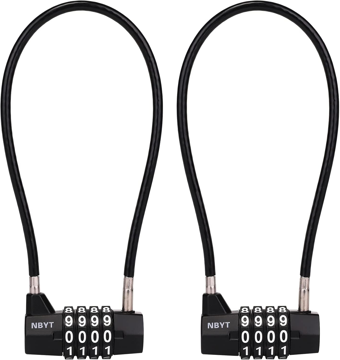 Combination Gate Lock for Metal Fence | Outdoor Shed, Gates, Cabinets, Refrigerators, Dumpsters | Long Cable Lock Padlock