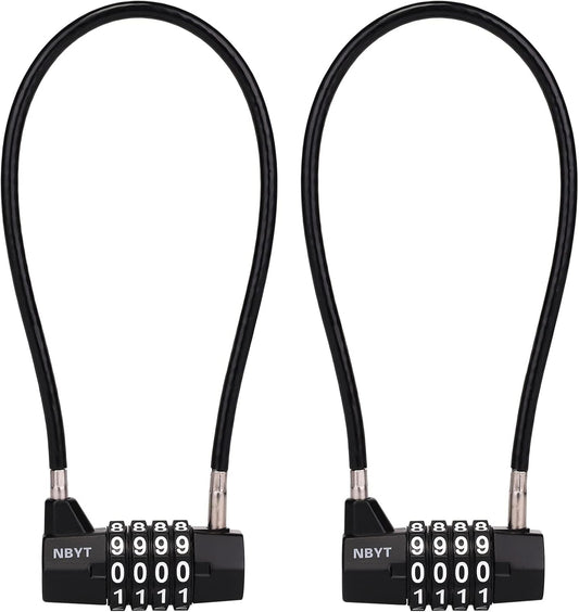 Combination Gate Lock for Metal Fence | Outdoor Shed, Gates, Cabinets, Refrigerators, Dumpsters | Long Cable Lock Padlock