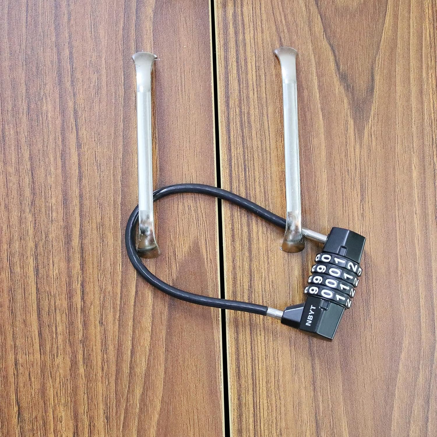 Combination Gate Lock for Metal Fence | Outdoor Shed, Gates, Cabinets, Refrigerators, Dumpsters | Long Cable Lock Padlock