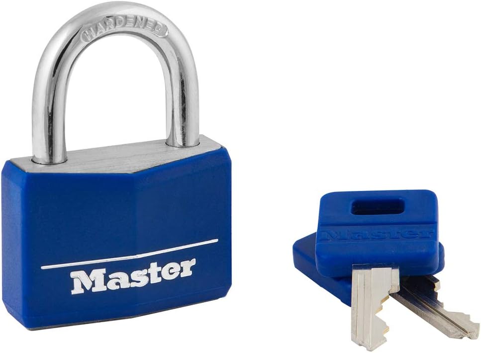 Combination Padlock Set and Keyed Padlock Bundle - Master Lock 653D & 142DCM, 1 Pack, Various Colors
