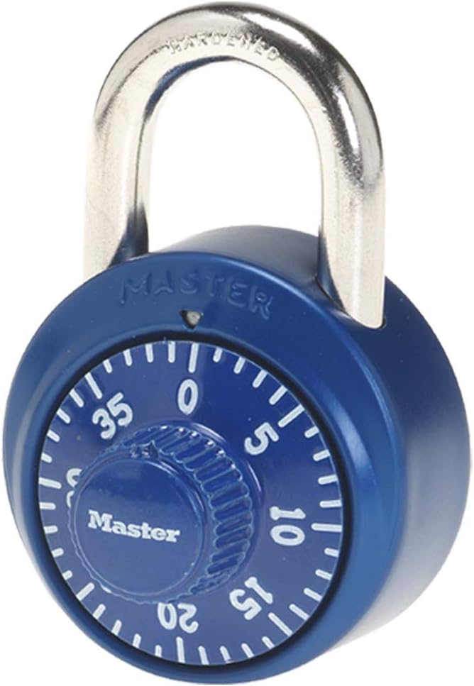 Combination Padlock Set for Gym and School Lockers, Master Lock 1506D & 1530DCM, Blue Color, 2 Pack