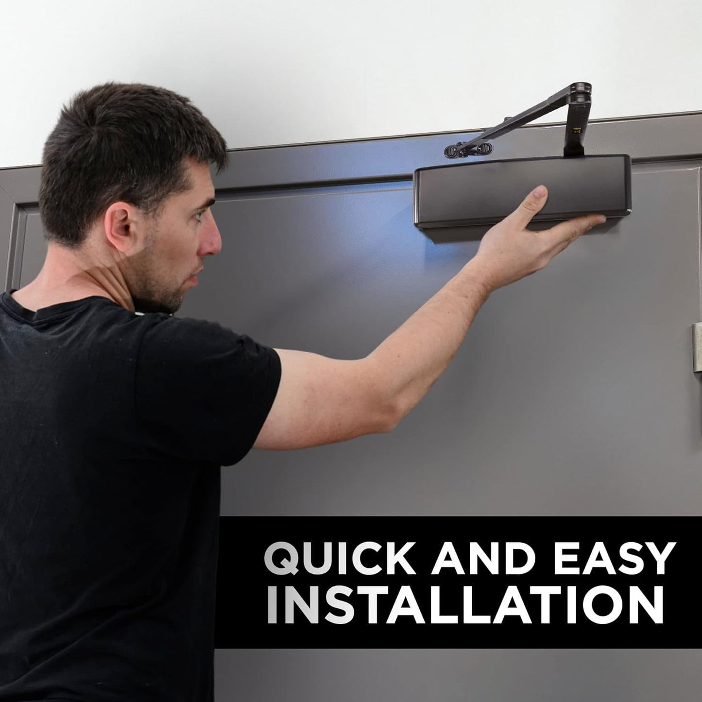 Commercial Door Closer DC9016 Heavy Duty Auto Closer for High Traffic Areas, Size 1-6, Dark Bronze